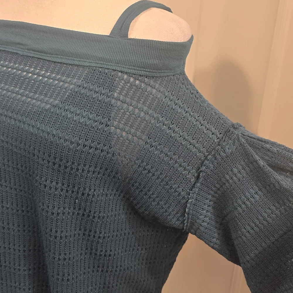 Free People‎ Woven Knit Off Shoulder Top Size XS